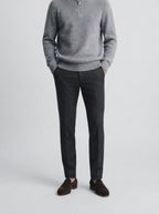 Men's Autumn Half Zip Jumper with Mock Neck