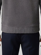 Men's Autumn Hooded Fleece Jacket with Button Front