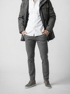 Men's Autumn Hooded Fleece Lined Field Jacket