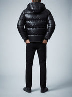 Men's Autumn Hooded Puffer Jacket with Contrast Lining