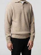 Men's Autumn Knit Polo Collar Jumper