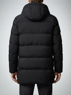 Men's Autumn Longline Puffer Coat with Zip Chest Pocket
