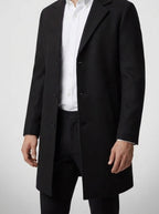 Men's Autumn Notch Lapel Single Breasted Wool Overcoat