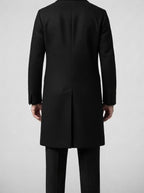 Men's Autumn Notch Lapel Single Breasted Wool Overcoat