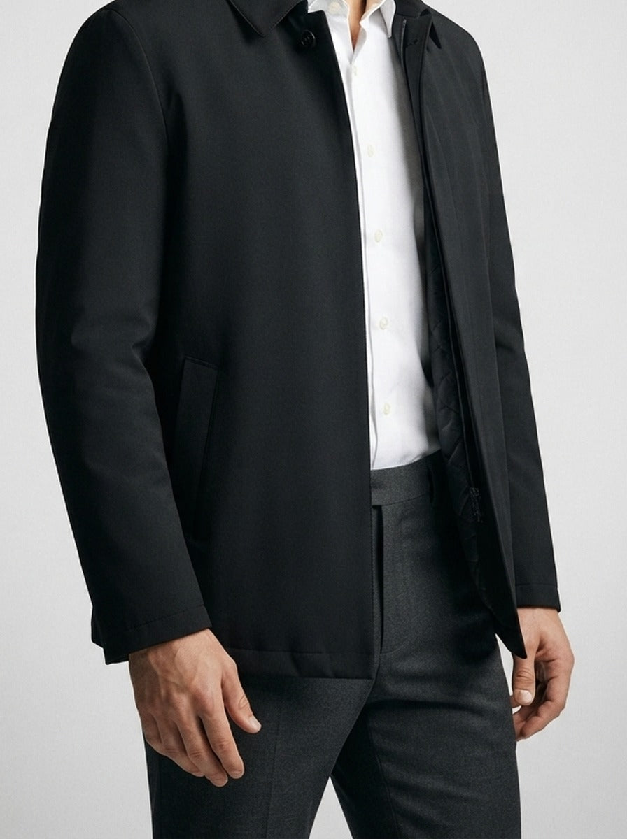 Men's Autumn Padded Jacket with Point Collar