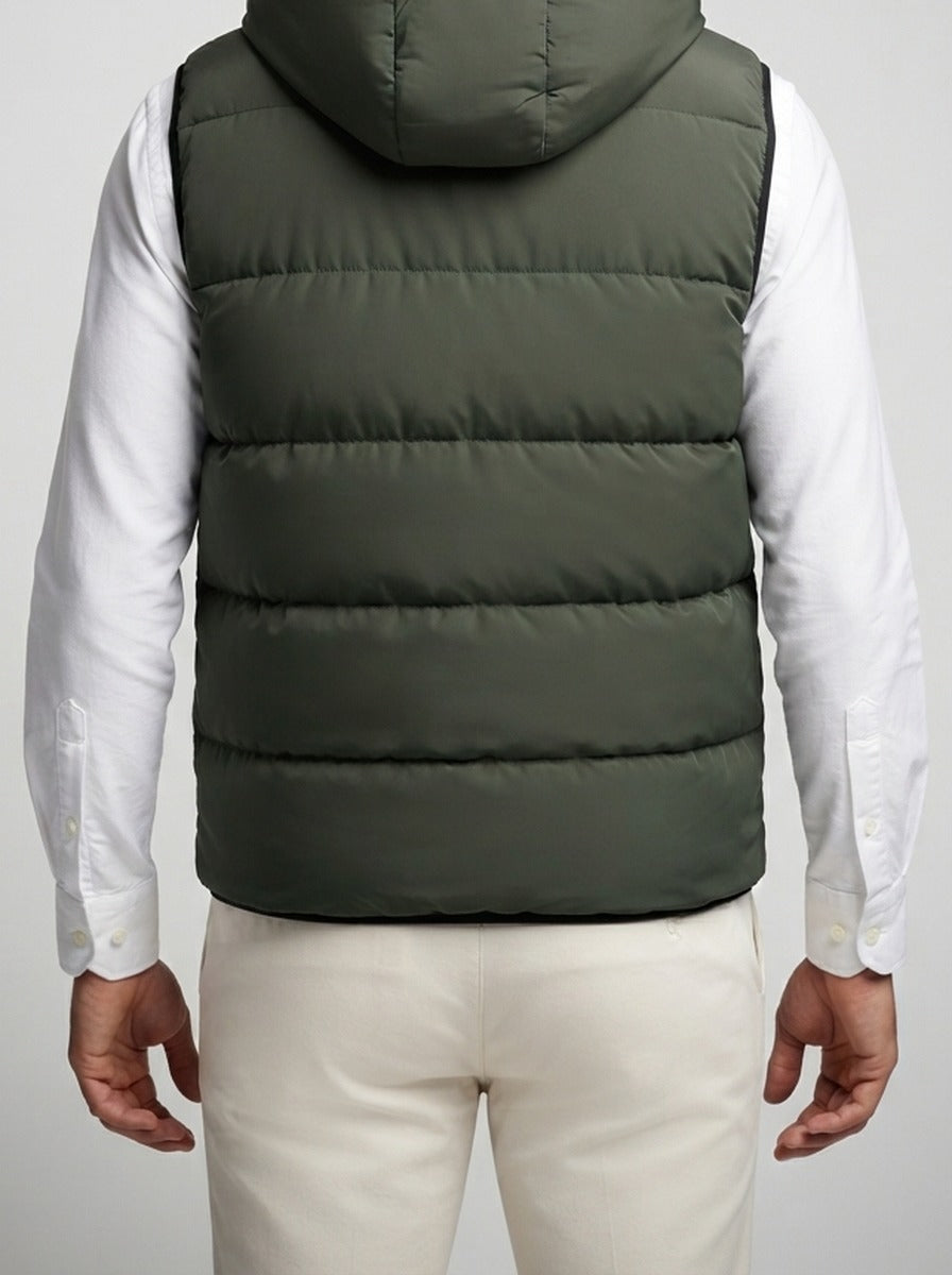 Men's Autumn Padded Quilted Hooded Gilet