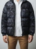 Men's Autumn Printed Stand Collar Puffer Jacket
