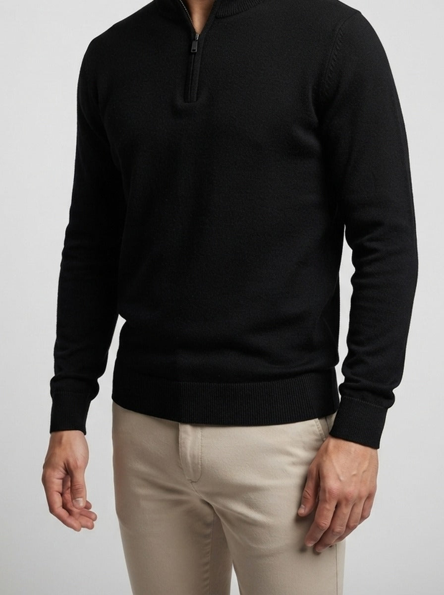 Men's Autumn Quarter Zip Knit Jumper