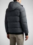 Men's Autumn Quilted Puffer Jacket with Fleece Lined Hood