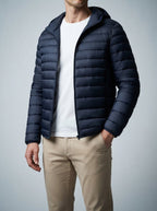 Men's Autumn Quilted Puffer Jacket with Hood