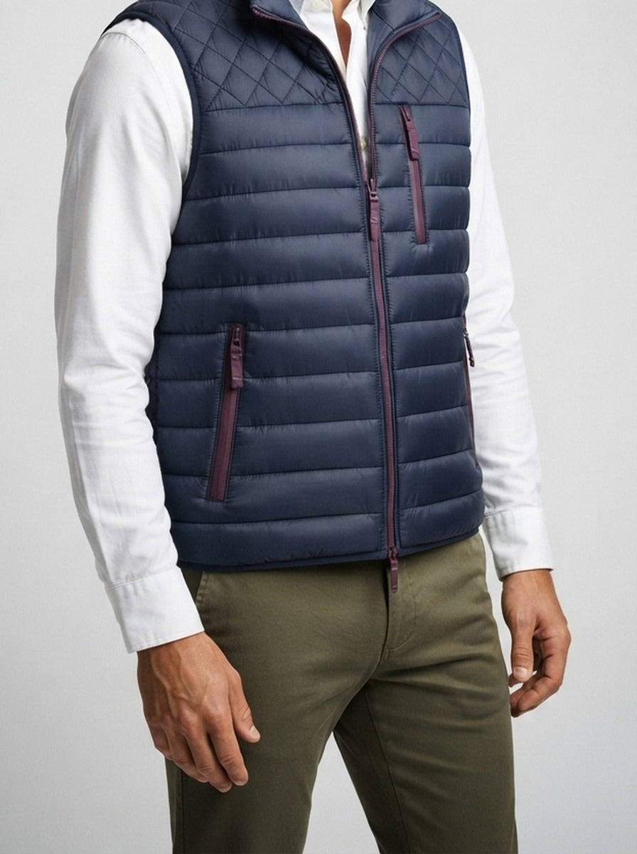 Men's Autumn Quilted Stand Collar Padded Gilet