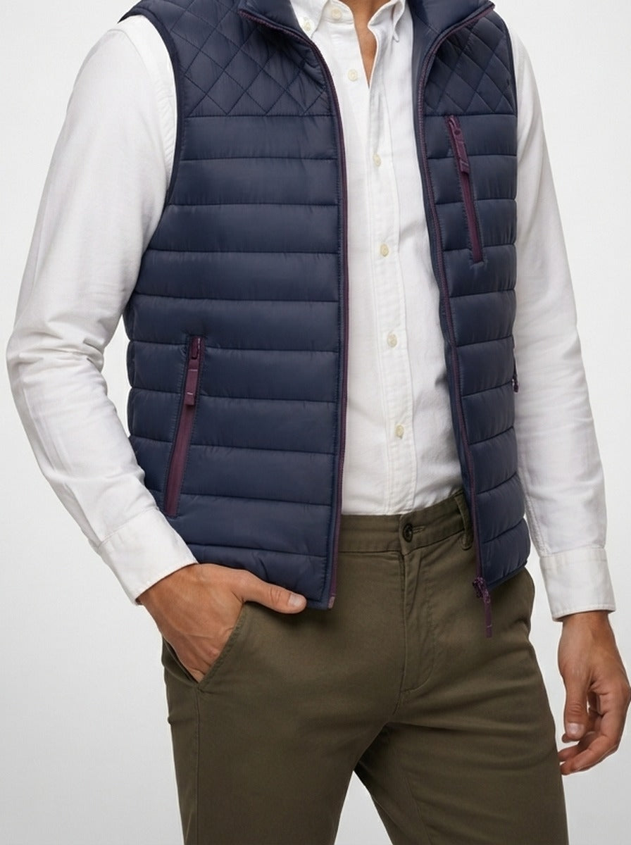 Men's Autumn Quilted Stand Collar Padded Gilet