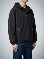 Men's Autumn Relaxed Fit Hooded Windproof Jacket with Zip Pockets