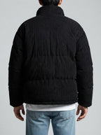 Men's Autumn Reversible Corduroy Puffer Jacket with Borg Lining