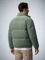 Men's Autumn Reversible Corduroy Puffer Jacket with Borg Lining