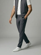 Men's Autumn Reversible Gilet and Slim Trousers Two-Piece Set