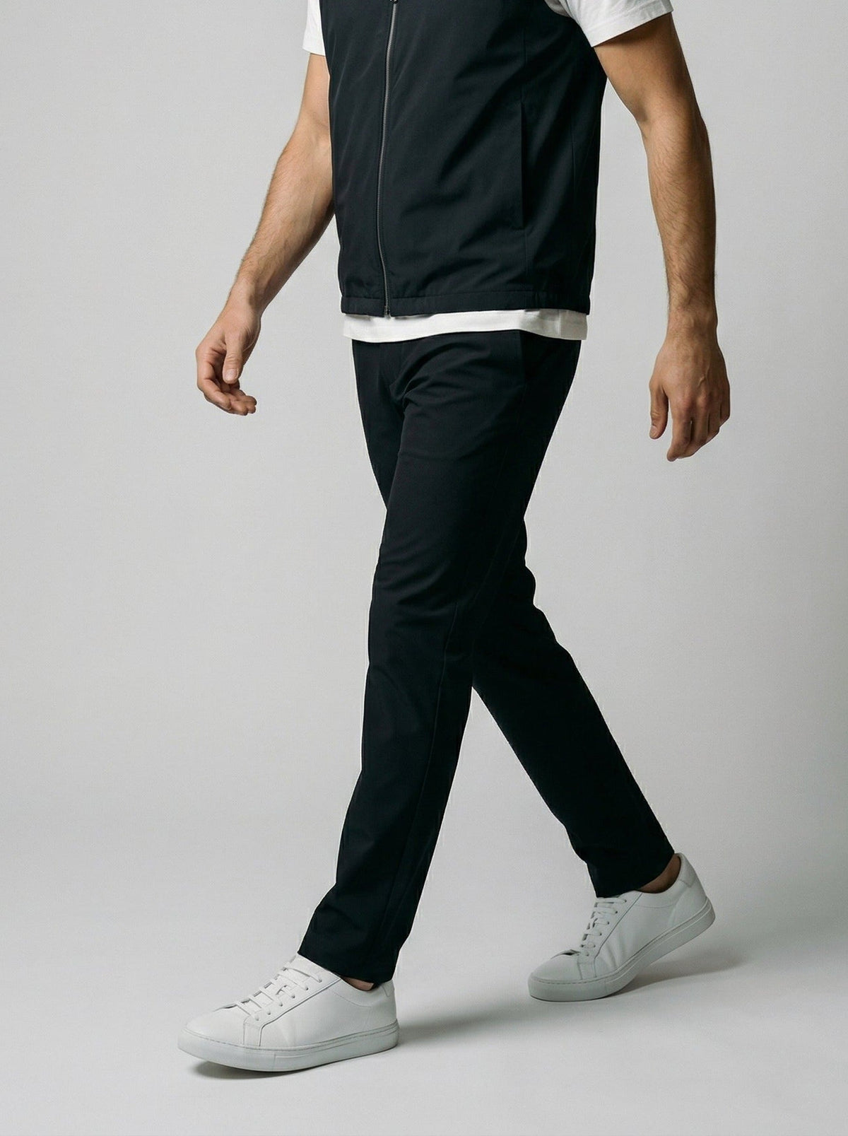 Men's Autumn Reversible Gilet and Slim Trousers Two-Piece Set