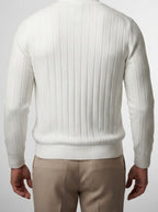 Men's Autumn Ribbed Button Cardigan with V-Neck