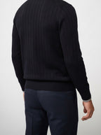 Men's Autumn Ribbed Button Cardigan with V-Neck