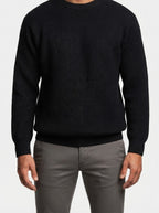 Men's Autumn Ribbed Jumper with Crew Neck
