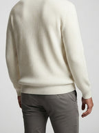 Men's Autumn Ribbed Jumper with Crew Neck