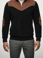 Men's Autumn Ribbed Knit Half Zip Jumper
