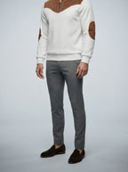 Men's Autumn Ribbed Knit Half Zip Jumper