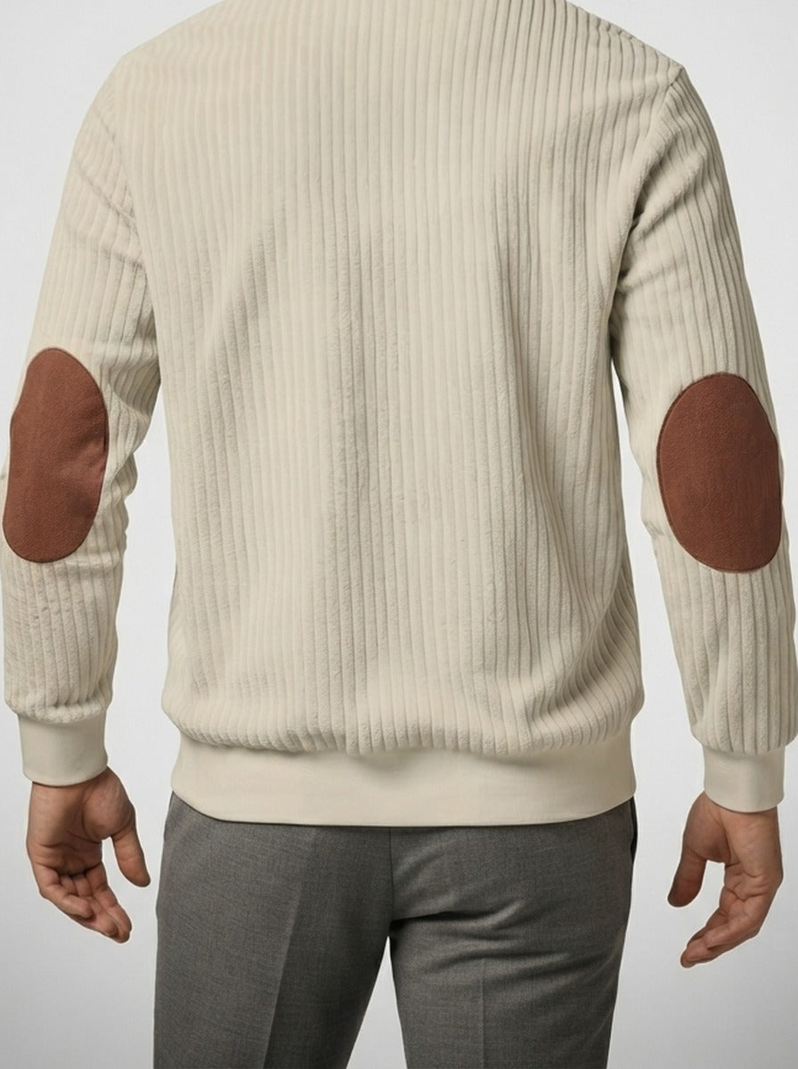 Men's Autumn Ribbed Knit Half Zip Jumper