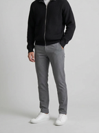 Men's Autumn Ribbed Wool Full Zip Cardigan