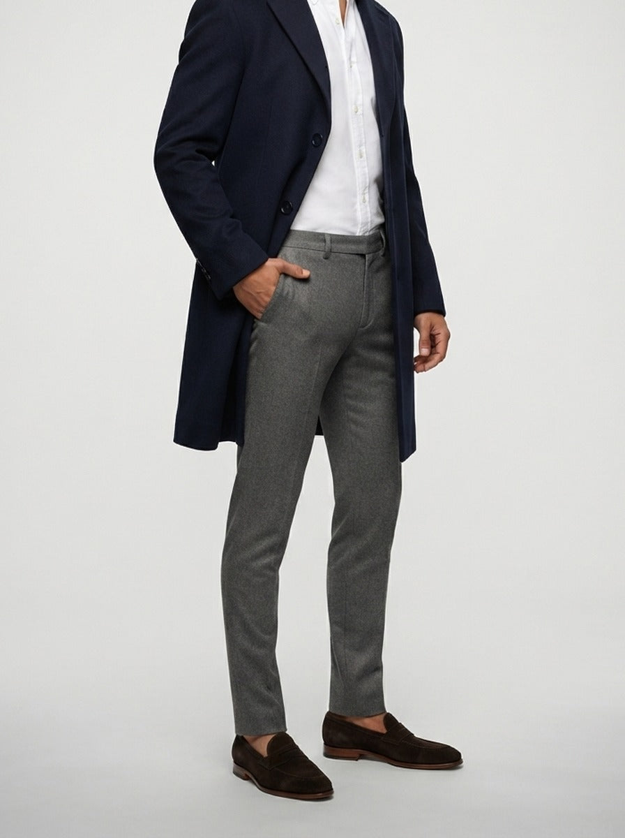 Men's Autumn Single Breasted Notch Lapel Overcoat