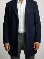 Men's Autumn Single Breasted Notch Lapel Overcoat