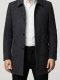 Men's Autumn Single Breasted Point Collar Coat