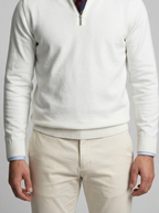 Men's Autumn Slim Fit Half Zip Jumper with Mock Neck