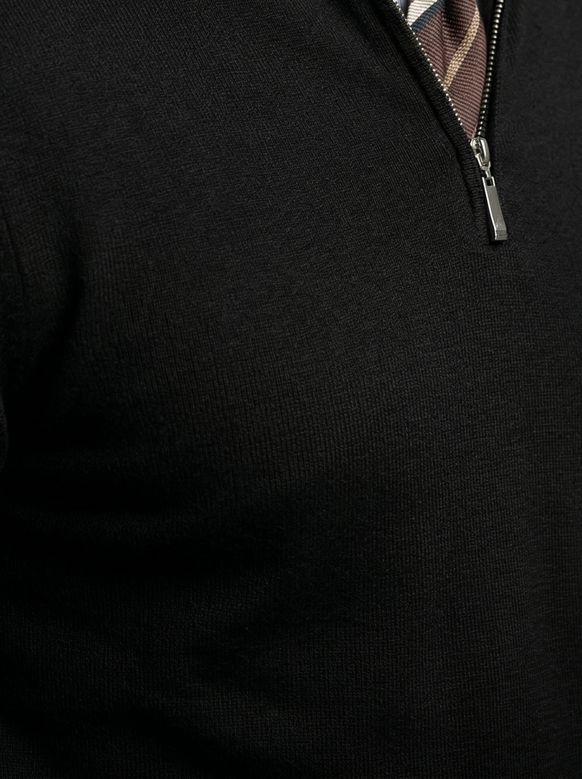 Men's Autumn Slim Fit Half Zip Jumper with Mock Neck