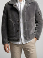 Men's Autumn Suede Shearling Reversible Jacket