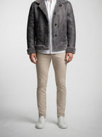 Men's Autumn Suede Shearling Reversible Jacket