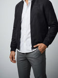 Men's Autumn Suede Zip-Up Bomber Jacket