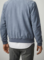 Men's Autumn Suede Zip-Up Bomber Jacket