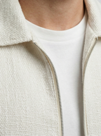 Men's Autumn Textured Full Zip Overshirt