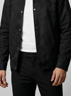 Men's Autumn Textured Snap Front Overshirt