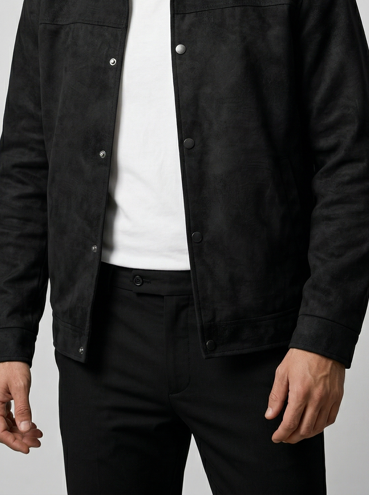 Men's Autumn Textured Snap Front Overshirt