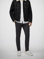Men's Autumn Trucker Jacket with Sherpa Collar