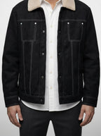 Men's Autumn Trucker Jacket with Sherpa Collar