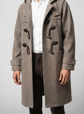 Men's Autumn Twill Hooded Toggle Duffle Coat