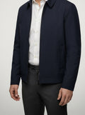 Men's Autumn Twill Zip Front Bomber Jacket