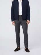 Men's Autumn Twill Zip Front Bomber Jacket