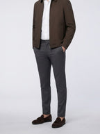 Men's Autumn Twill Zip Front Bomber Jacket