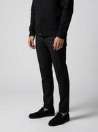 Men's Autumn Varsity Jacket with Snap Front and Ribbed Collar