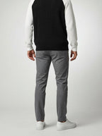 Men's Autumn Waffle Knit Colour Block Half Zip Jumper