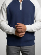 Men's Autumn Waffle Knit Quarter Zip Jumper